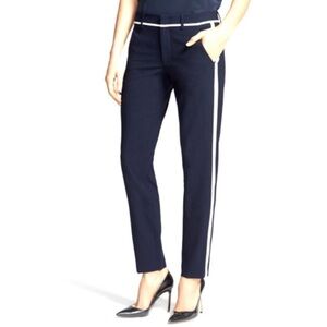 Vince Navy Pants with Cream Stripe